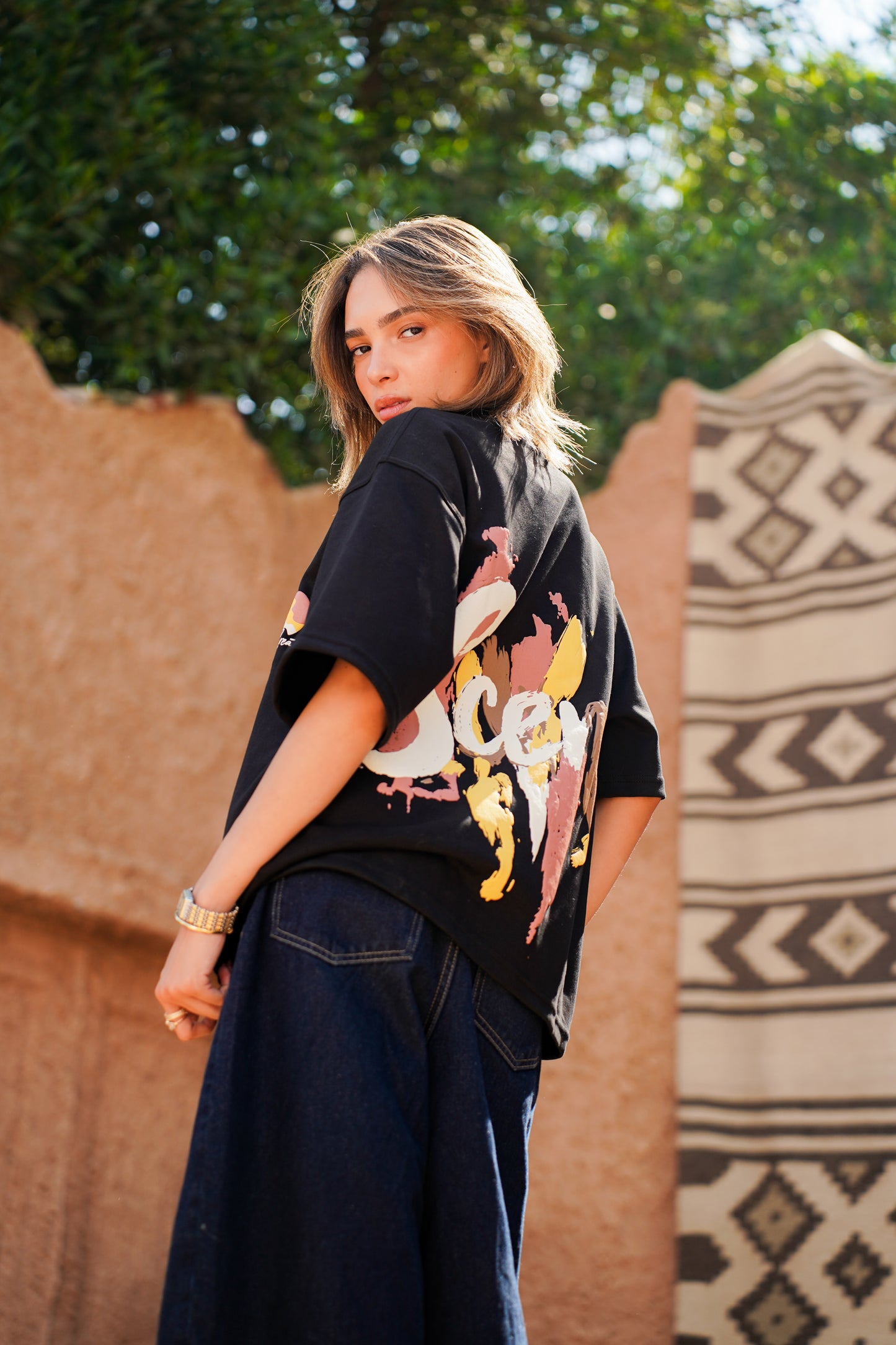 SCENE BOXY T-SHIRT BLACK