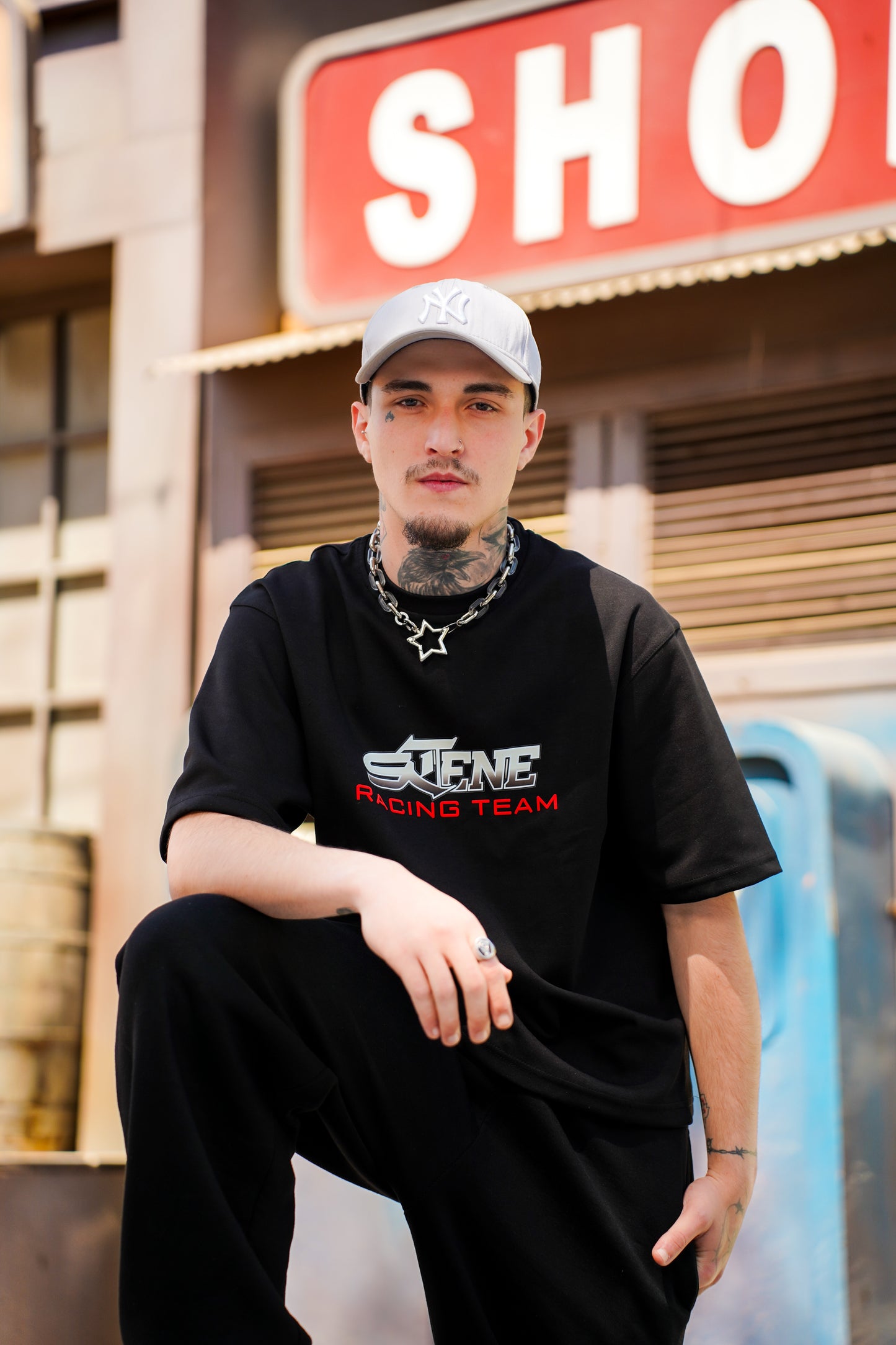 RACING BOXY T-SHIRT BLACK