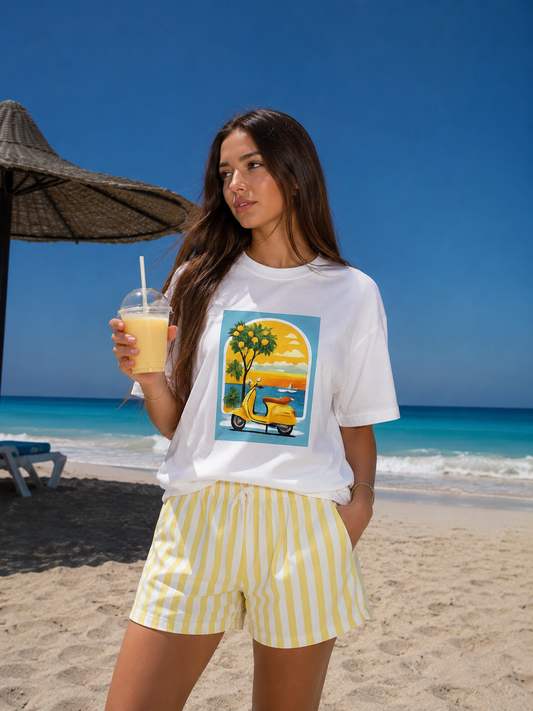 LEMON VESPA YELLOW STRIPE SET