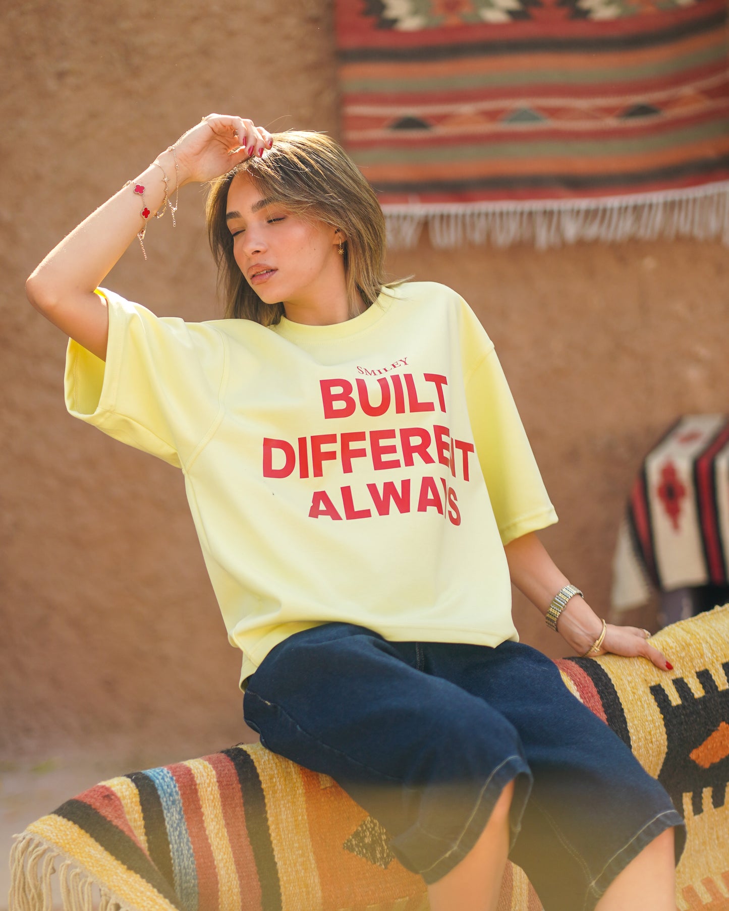 SMILEY BOXY T-SHIRT YELLOW