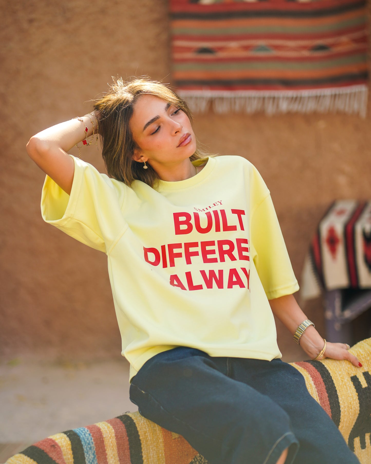 SMILEY BOXY T-SHIRT YELLOW