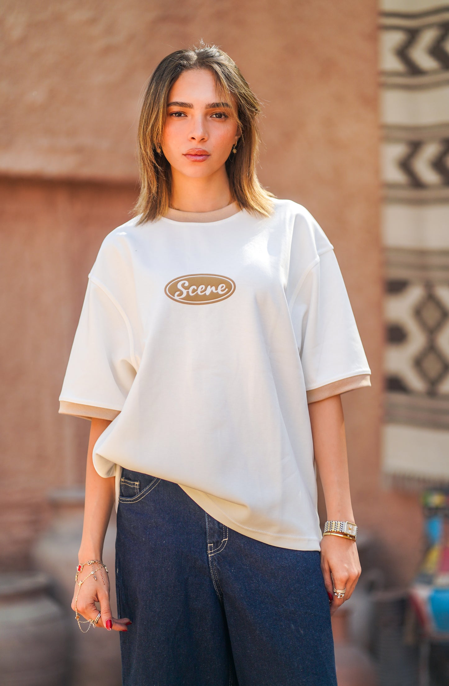 RINGER BOXY T-SHIRT WHITE