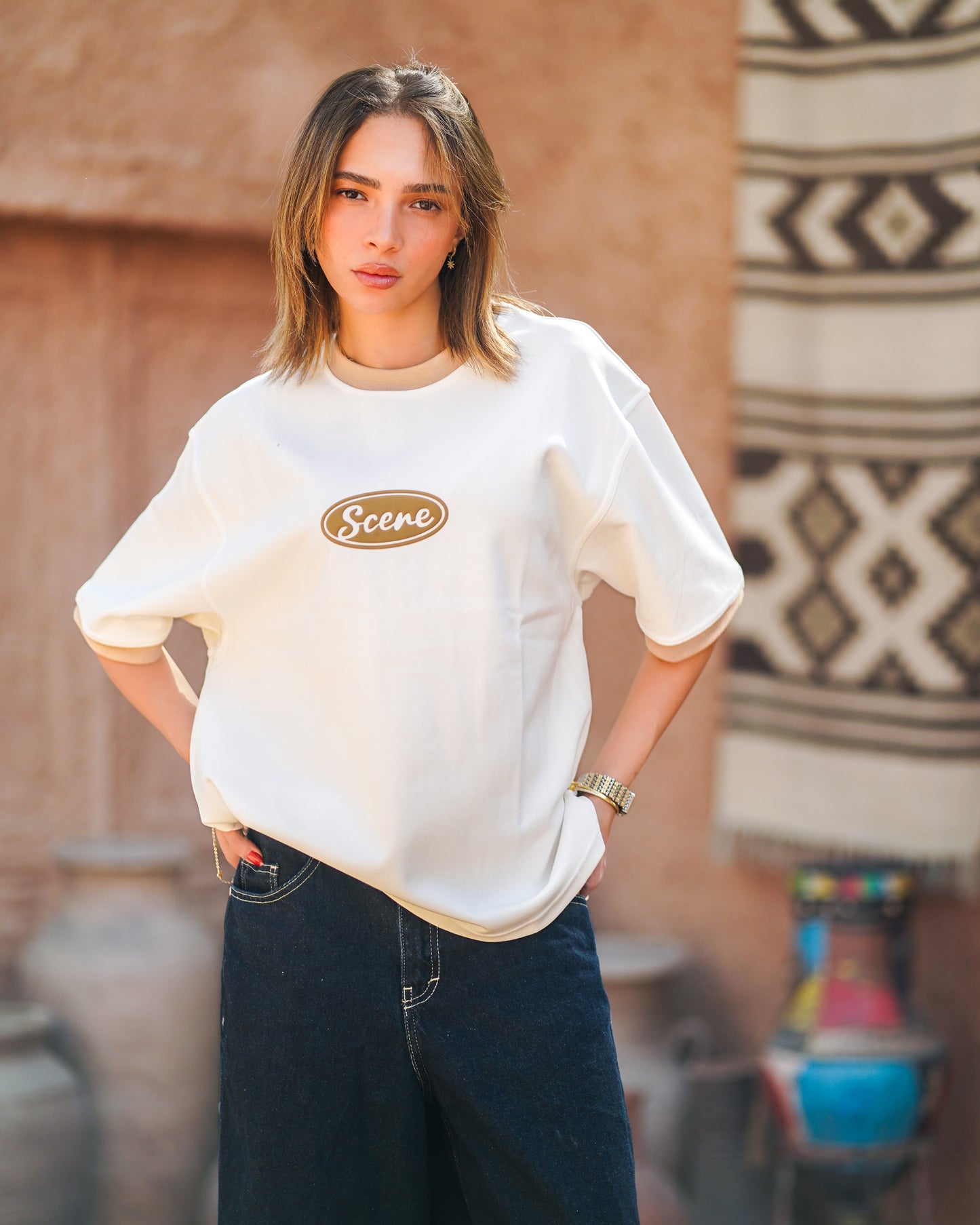 RINGER BOXY T-SHIRT WHITE