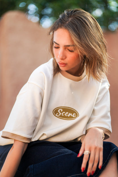 RINGER BOXY T-SHIRT WHITE