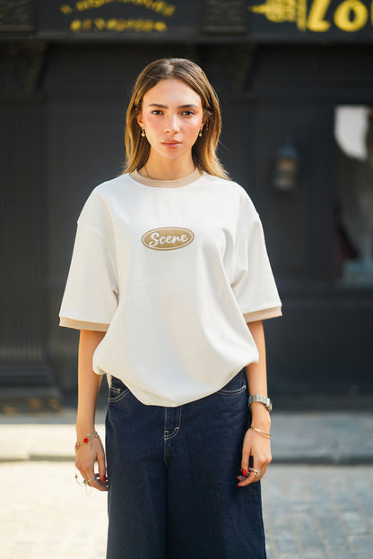 RINGER BOXY T-SHIRT WHITE