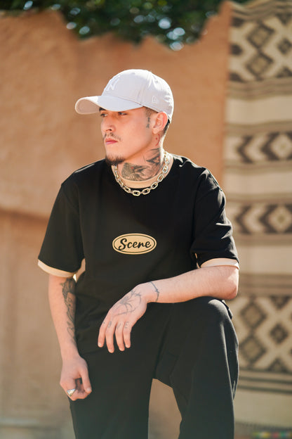 RINGER BOXY T-SHIRT BLACK