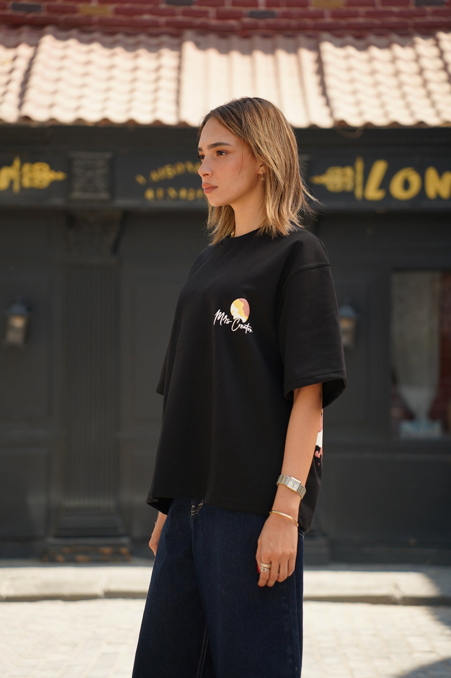 SCENE BOXY T-SHIRT BLACK