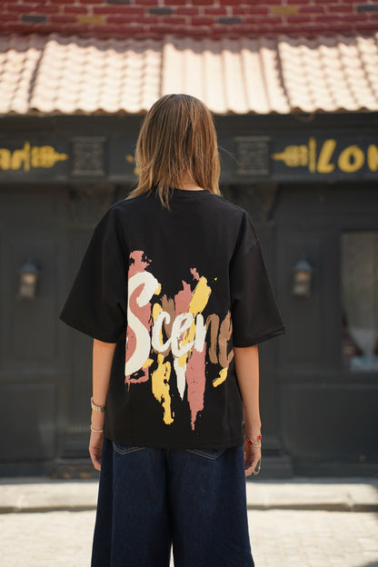 SCENE BOXY T-SHIRT BLACK