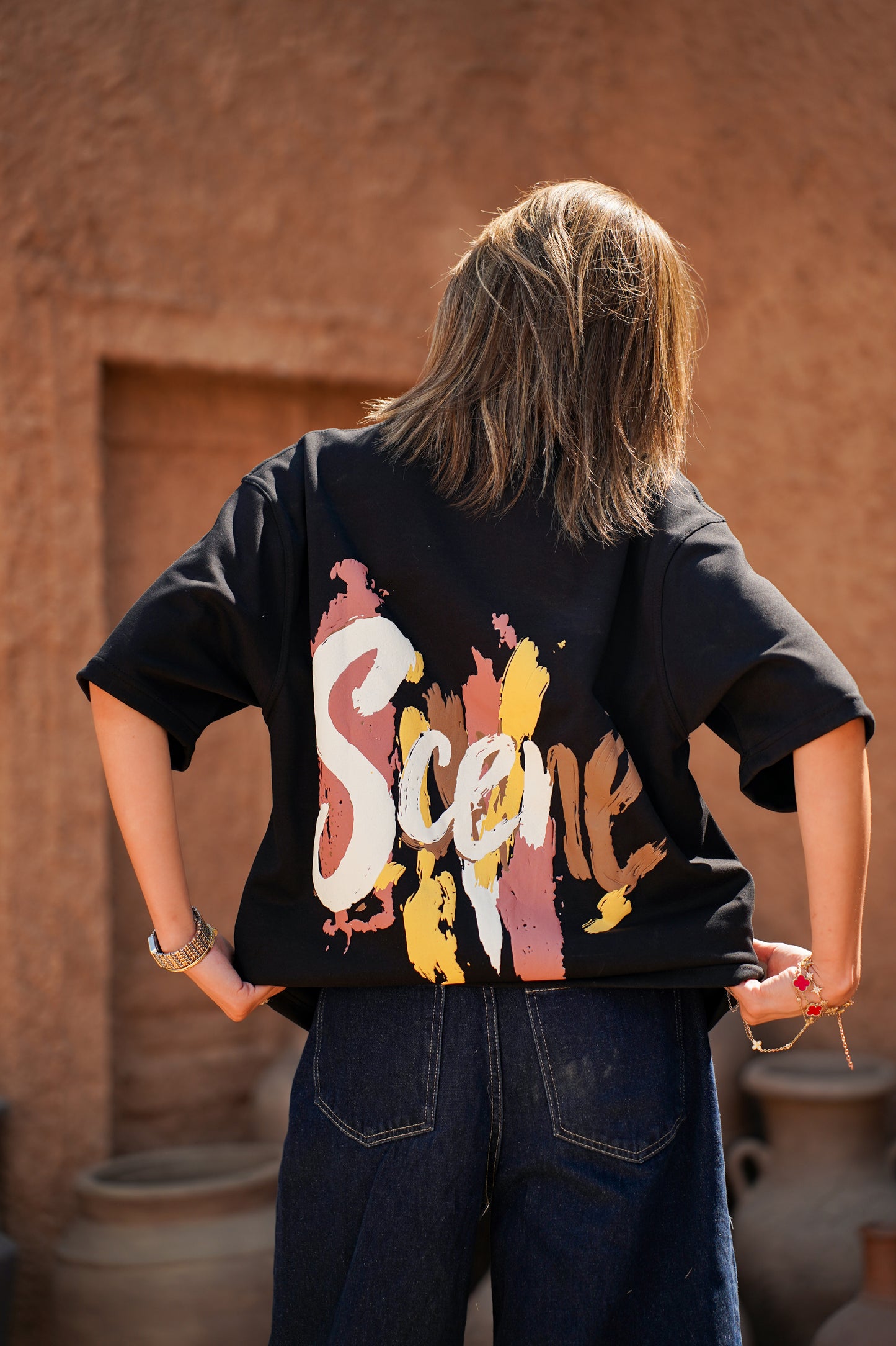 SCENE BOXY T-SHIRT BLACK