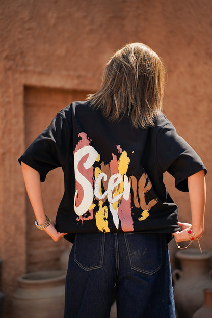 SCENE BOXY T-SHIRT BLACK