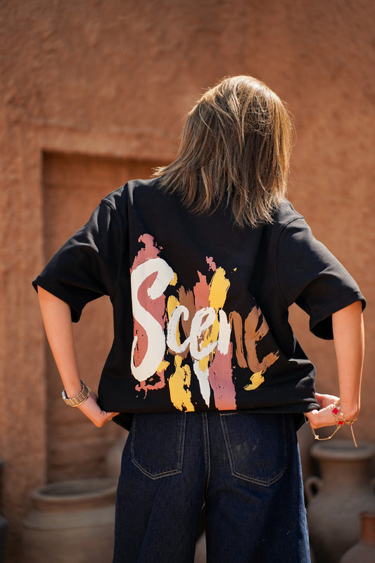 SCENE BOXY T-SHIRT BLACK