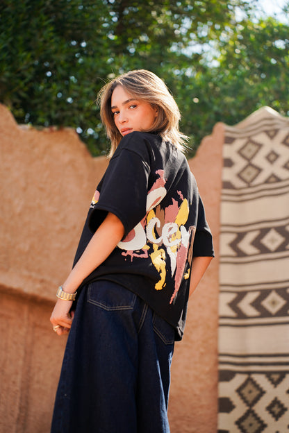 SCENE BOXY T-SHIRT BLACK
