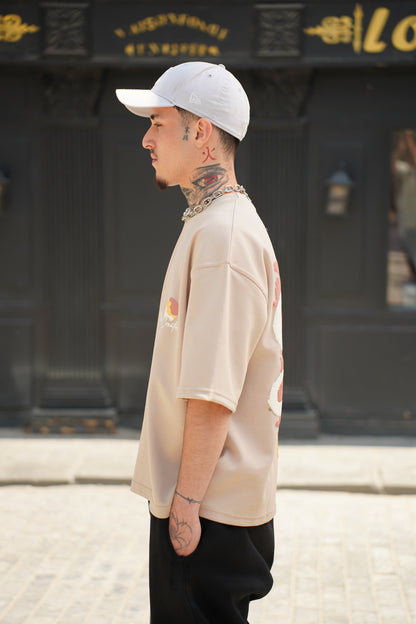 SCENE BOXY T-SHIRT BEIGE