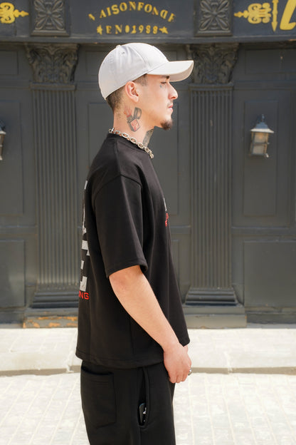 RACING BOXY T-SHIRT BLACK