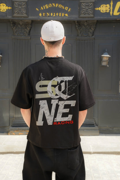 RACING BOXY T-SHIRT BLACK