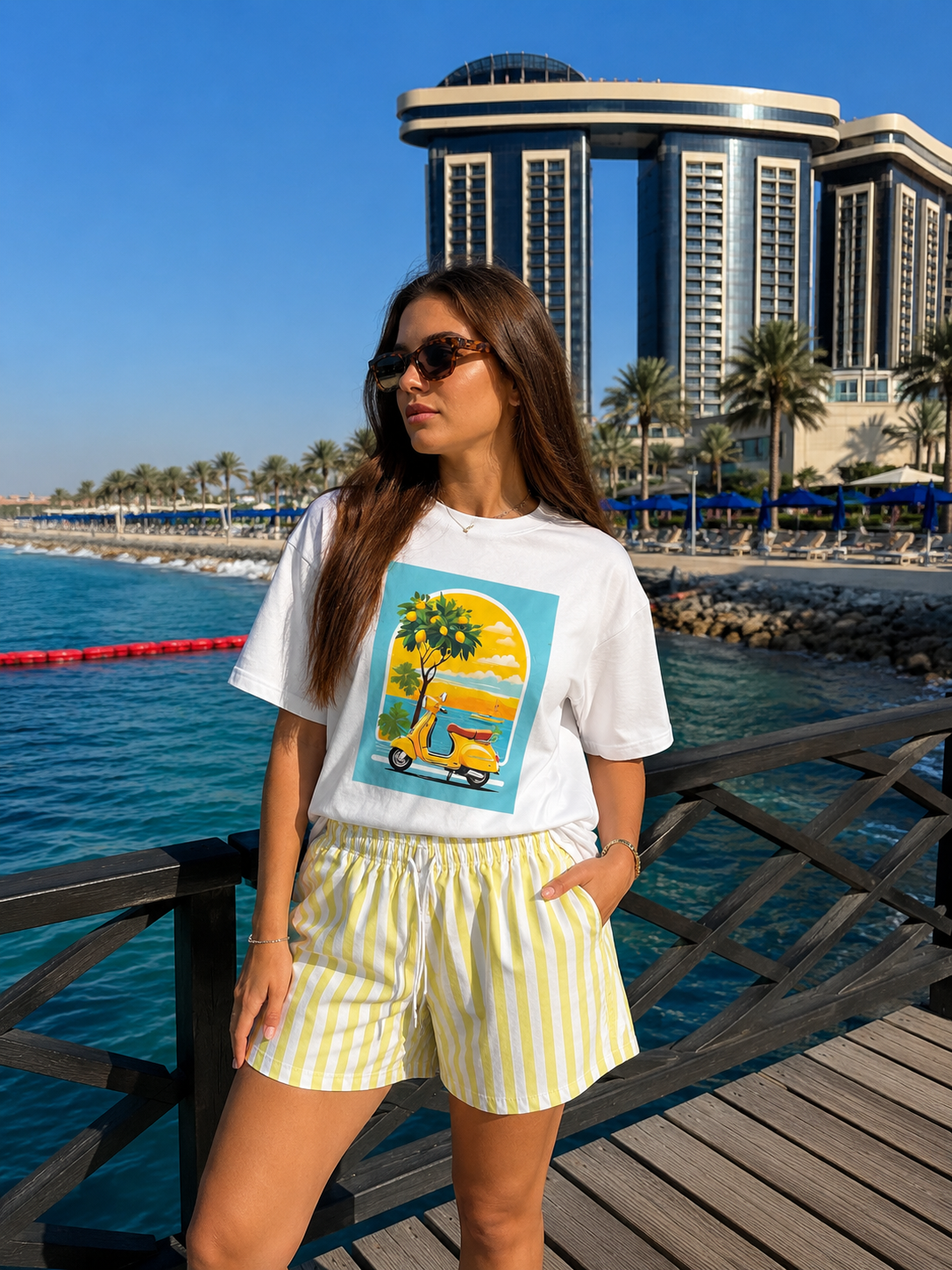 LEMON VESPA YELLOW STRIPE SET