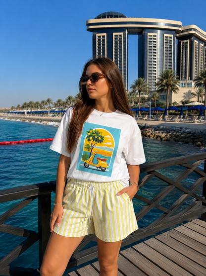 LEMON VESPA YELLOW STRIPE SET