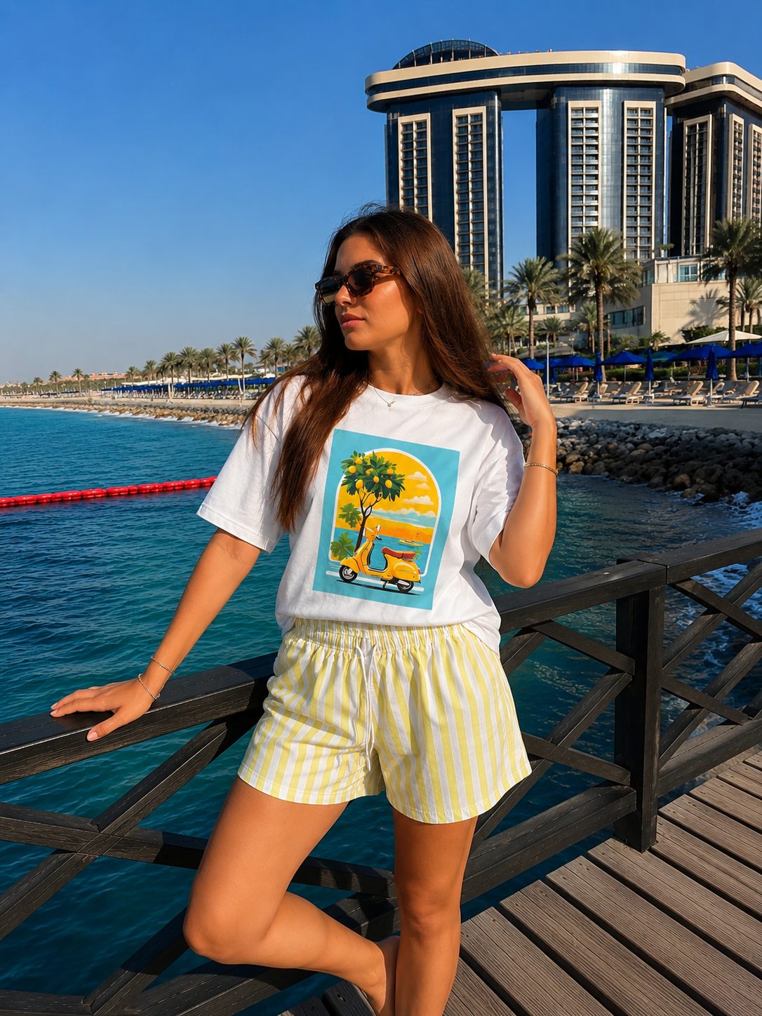 LEMON VESPA YELLOW STRIPE SET