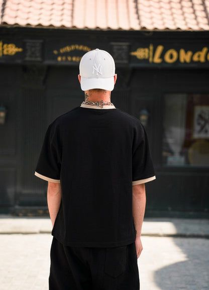 RINGER BOXY T-SHIRT BLACK
